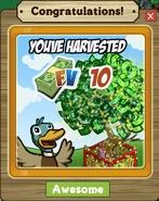Money Tree Harvested Notification