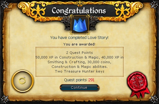 Love Story reward