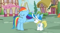 Rainbow Dash waving mane S2E8