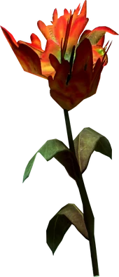 Red mountain flower