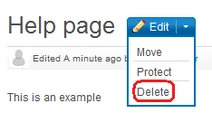 Delete page