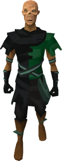 Ghoulish mask equipped