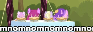 80916 - Paradise Sparkler animated Berry Punch Dinky Hooves nom nom nom sisters