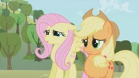 Fluttershy and Applejack from the bad cupcakes S1E4