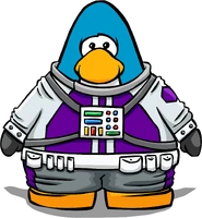 Purple Space Suit from a Player Card