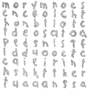 Glyph-Square of Letters