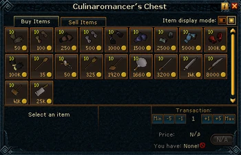 Culinaromancer's Chest stock (Items)