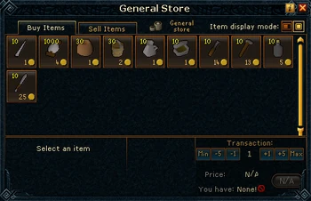General Store (Canifis) stock