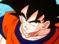 Goku looking up