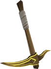 Gilded bronze pickaxe detail