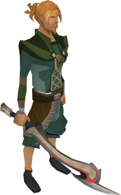 Korasi's sword equipped