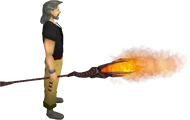 Fire battlestaff equipped