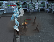 Thok fighting Icefiend