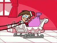 Timmy in sleigh