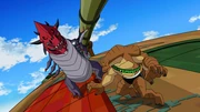 Tyrannopede y humungosaurio