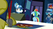 Rainbow exiting Spitfire's office S3E7