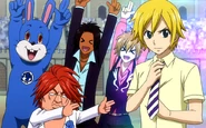 Team Blue Pegasus cheering for Eve