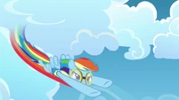 Rainbow Dash flying fast S3E07