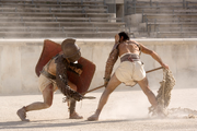 Gladiators fighting