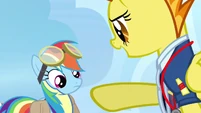 Rainbow Dash being pointed at S3E7