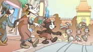 Clarabelle Cow Ortensia and some Bunny Children