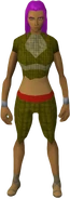 Woven top and trousers (Brown) equipped