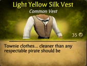 Light yellow silk vest