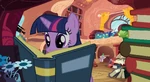 Twilight Sparkle seen reading a book S3E9