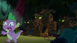Spike running away from the Timberwolves S3E9
