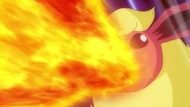 EP764 Flareon usando lanzallamas