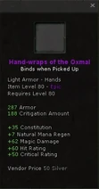 Hand-wraps of the oxmal