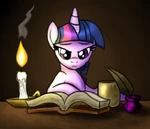 Twilight Sparkle reading by artist-omegasunburst