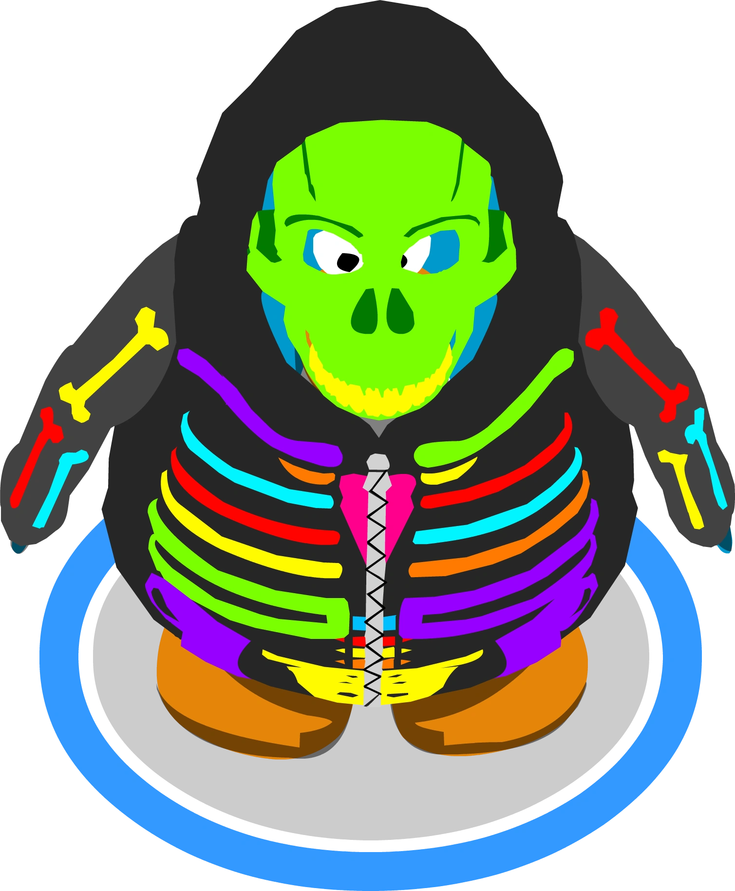 Neon Skeleton Hoodie ingame