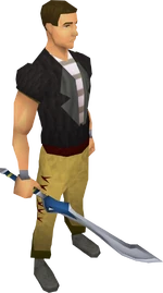 White scimitar equipped
