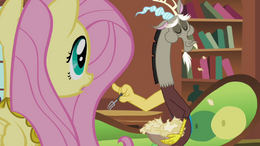 Fluttershy and Discord "are you eating paper?" S03E10