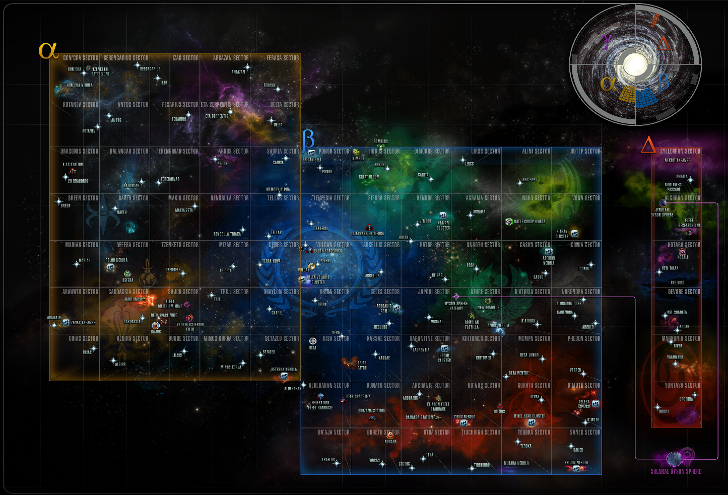 star trek adventures galaxy map