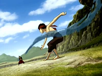 Aang trains