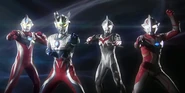 Zero,Mebius,Max & Nexus in Ultraman Retsuden