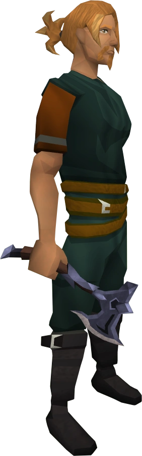 Blessed hatchet equipped
