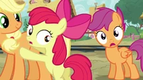 Apple Bloom and Scootaloo worried S03E11