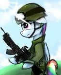 Rainbow Dash holding a gun.jpg (5 KB) Rainbow Dash holding a gun