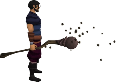 Earth staff equipped