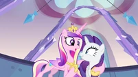 Rarity & Princess Cadance enjoying themselves S3E12