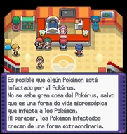 Enfermara Joy notificandote sobre pokerus en DPPL
