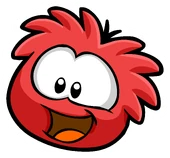 Red puffle pin