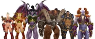 Lor'themar Kael'thas Illidan Garrosh Varian and Velen in Plate Bikini