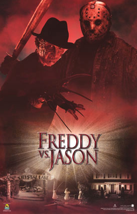 Freddy vs Jason red poster