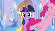 Pinkie Pie with Twilight's cutie mark