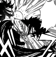 Gajeel elbows Rogue