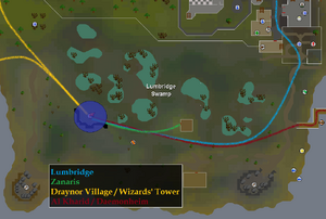 Lumbridge caves location